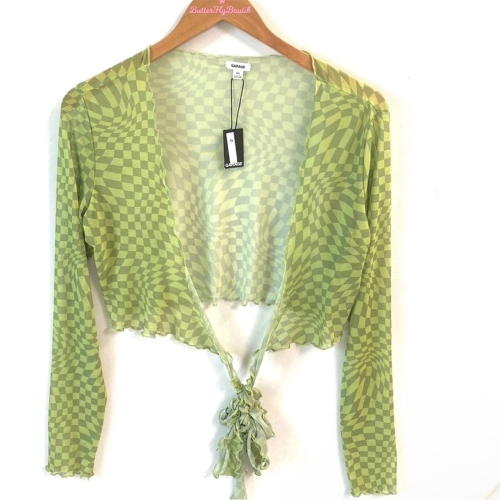 Garage Couvre Maillot
Swim Coverup, Green Check, Size Small , NWT